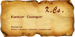 Kontor Csongor névjegykártya